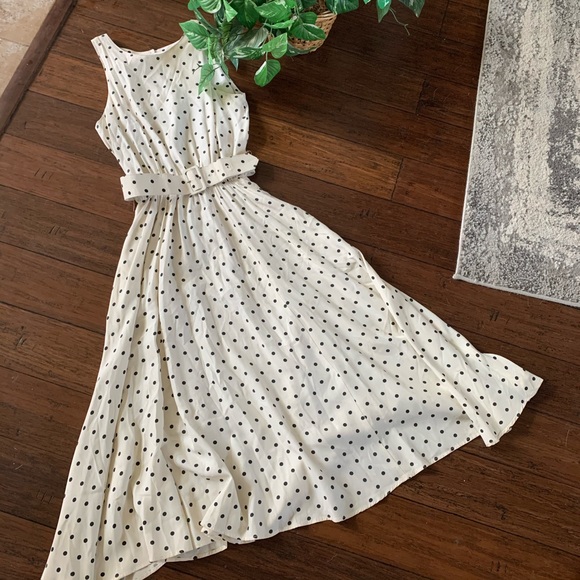 Vintage Dresses & Skirts - Vintage Pin up girl Polka Dot Dress Belt pocket